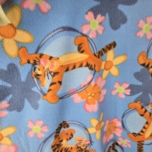 Vtg Winnie The Pooh Tigger Blue Mint Green Handmade Tie Throw Blanket 66x 52